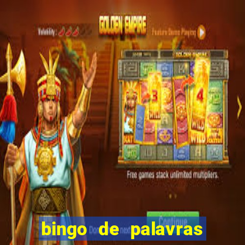 bingo de palavras 3 ano